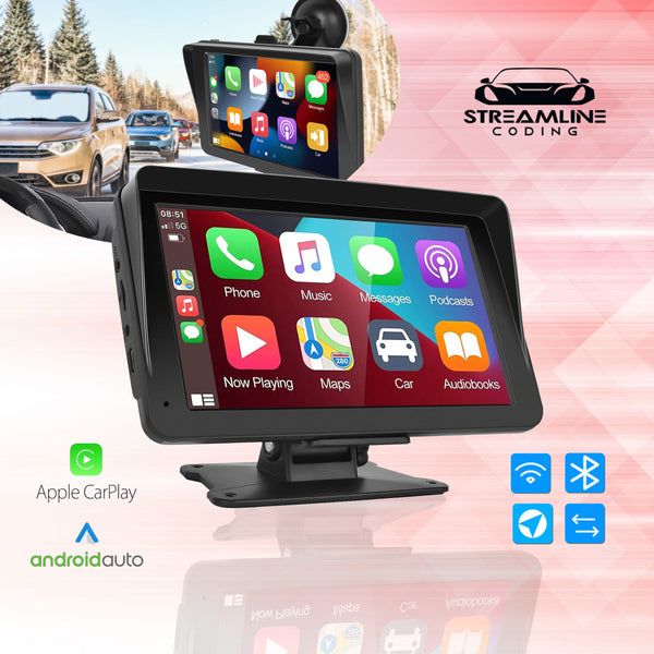 PORTABLE CARPLAY & ANDROID AUTO SCREENS – www.streamlinecoding.co.uk