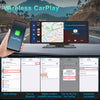 Wireless Apple Carplay Portable Car Stereo Android Auto 10.26 inch HD Touchscreen Portable CarPlay Screen with Siri Bluetooth Rear Camera Voice Control 32G TF Card 9V-36V