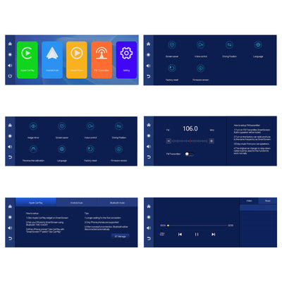 Wireless Apple Carplay Portable Car Stereo Android Auto 10.26 inch HD Touchscreen Portable CarPlay Screen with Siri Bluetooth Rear Camera Voice Control 32G TF Card 9V-36V