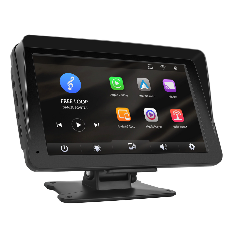 7 Inch Portable Wireless Apple Carplay Car Stereo, Car Radio in Dash Navigation Smart Player with/Bluetooth Mirror Link/Airplay/FM Transmitter/Voice Control/TF Card, for All Vehicles