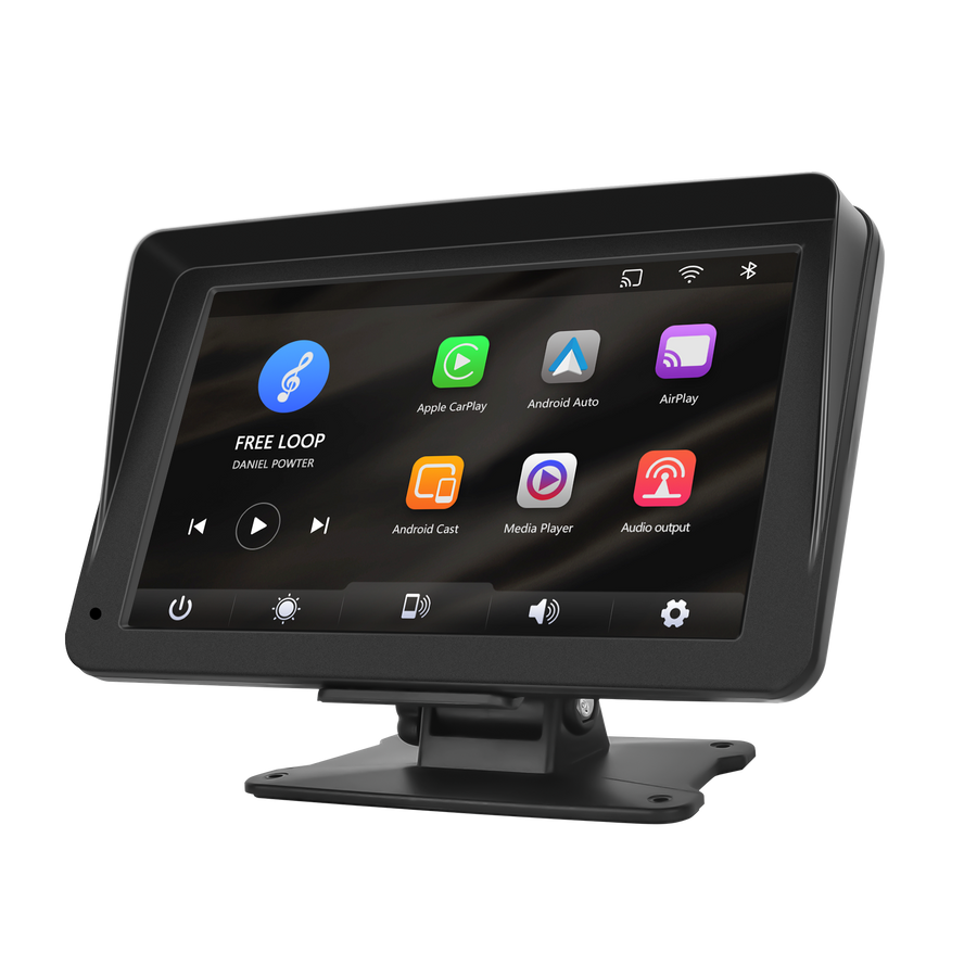 7 Inch Portable Wireless Apple Carplay Car Stereo, Car Radio in Dash Navigation Smart Player with/Bluetooth Mirror Link/Airplay/FM Transmitter/Voice Control/TF Card, for All Vehicles