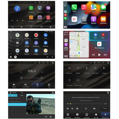 7 Inch Portable Wireless Apple Carplay Car Stereo, Car Radio in Dash Navigation Smart Player with/Bluetooth Mirror Link/Airplay/FM Transmitter/Voice Control/TF Card, for All Vehicles