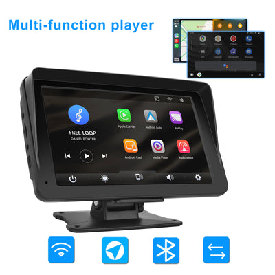 7 Inch Portable Wireless Apple Carplay Car Stereo, Car Radio in Dash Navigation Smart Player with/Bluetooth Mirror Link/Airplay/FM Transmitter/Voice Control/TF Card, for All Vehicles