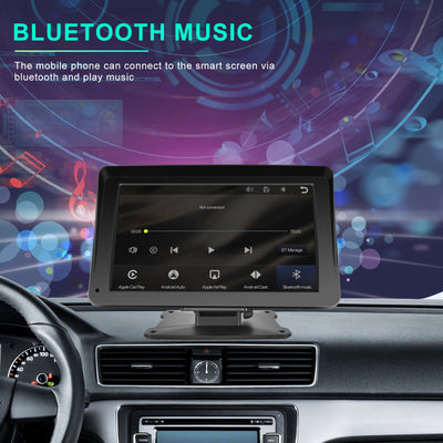 7 Inch Portable Wireless Apple Carplay Car Stereo, Car Radio in Dash Navigation Smart Player with/Bluetooth Mirror Link/Airplay/FM Transmitter/Voice Control/TF Card, for All Vehicles