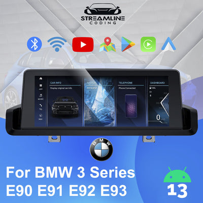 8.8'' 10.25'' Android 13 Qualcomm 8-core 8G+128G 4G-LTE GPS Radio Player Navigation For BMW 3 Series E90 E91 E92 E93 Smart