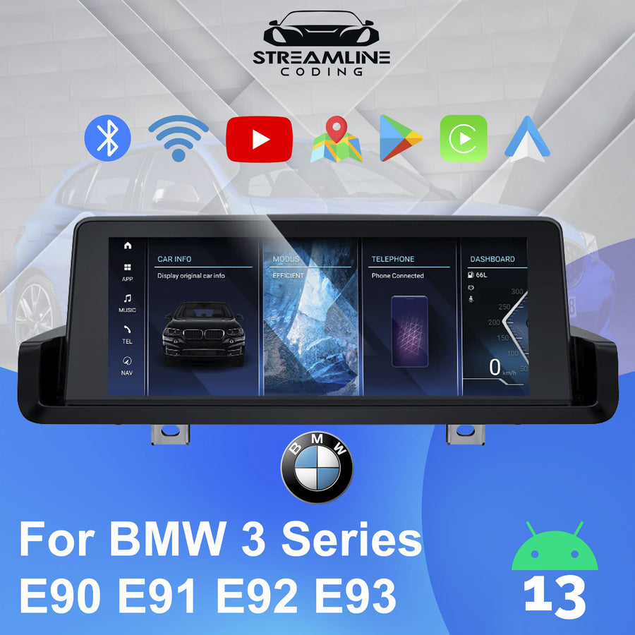 8.8'' 10.25'' Android 13 Qualcomm 8-core 8G+128G 4G-LTE GPS Radio Player Navigation For BMW 3 Series E90 E91 E92 E93 Smart
