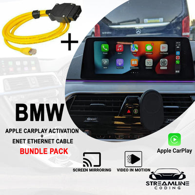 BMW Apple Carplay Activation + ENET Ethernet cable bundle pack