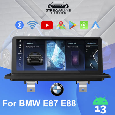 Android 13 Qualcomm 8 Core Car Multimedia for BMW E87 E88 Head Unit Multimedia GPS Navigation Built-in 4G LTE