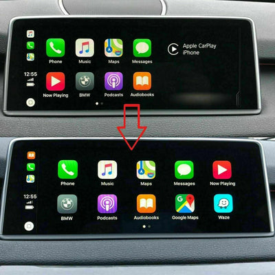 BMW NBT EVO APPLE CARPLAY HALF SCREEN TO FULL SCREEN EASY USB ACTIVATION