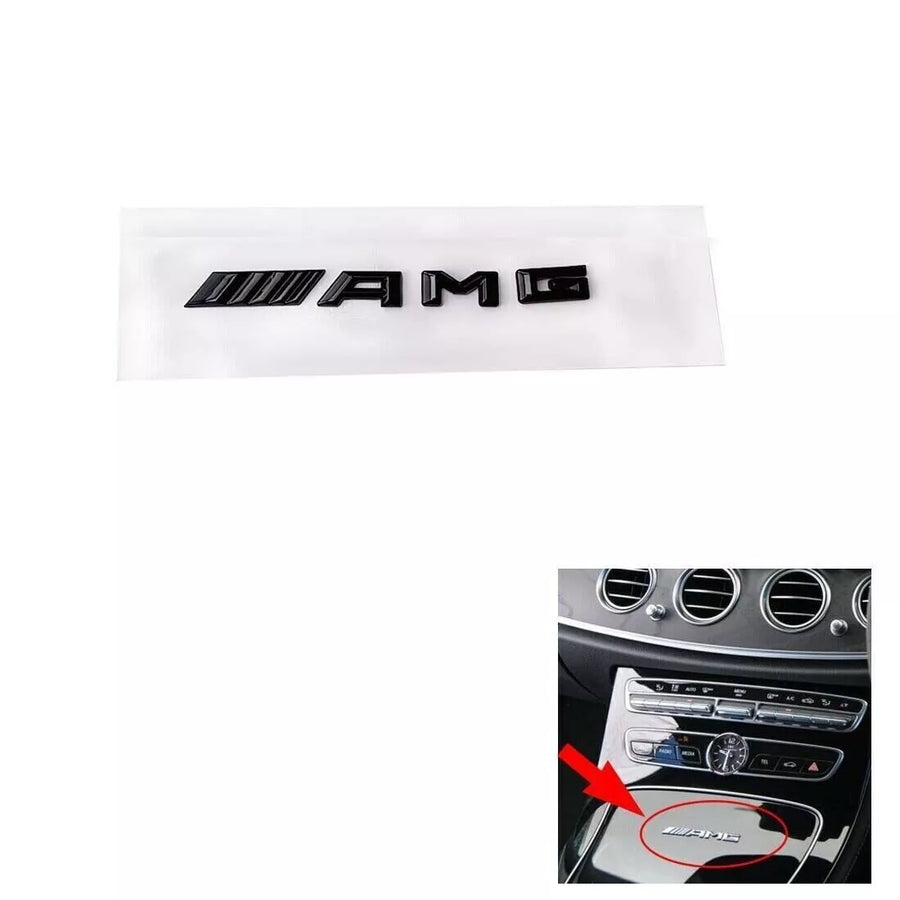 Black Interior Small AMG Badge Cockpit Centre Console Dashboard For Mercedes A B