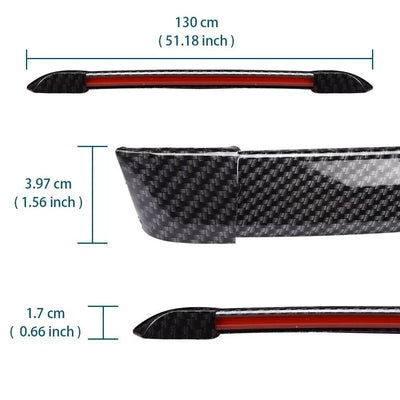 Black Universal LED Spoiler Rear Lip Kit for Car Trunk Brake Light Trunk Wing