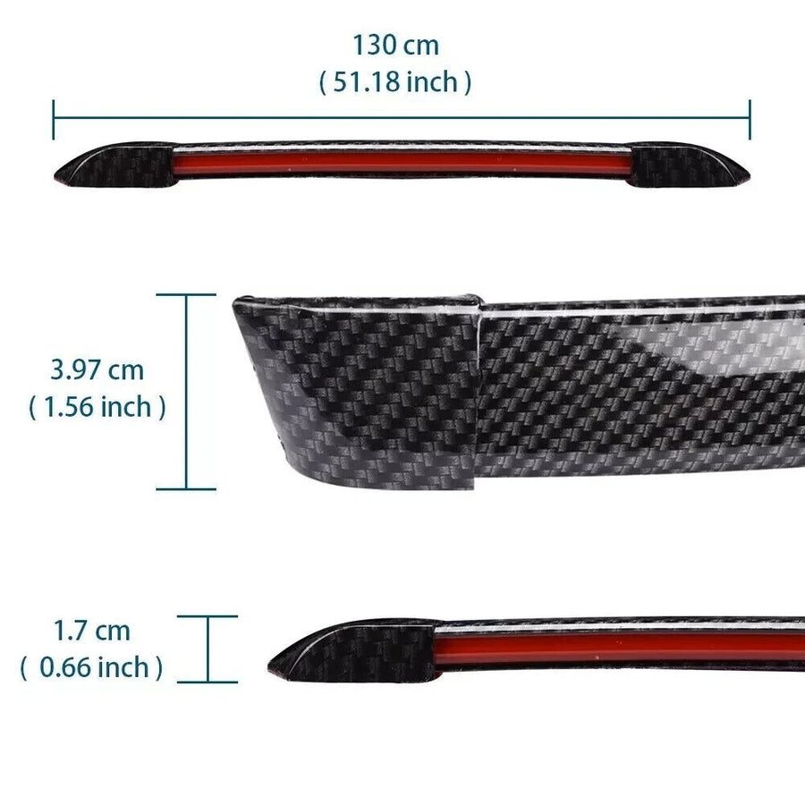 Black Universal LED Spoiler Rear Lip Kit for Car Trunk Brake Light Trunk Wing