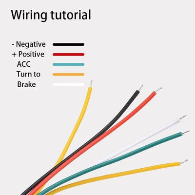 Black Universal LED Spoiler Rear Lip Kit for Car Trunk Brake Light Trunk Wing