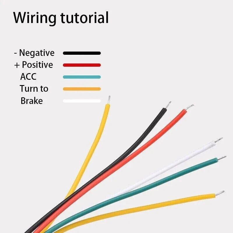 Black Universal LED Spoiler Rear Lip Kit for Car Trunk Brake Light Trunk Wing