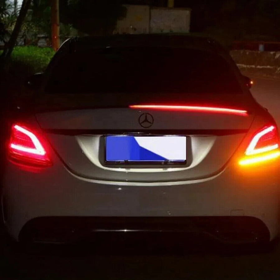 Black Universal LED Spoiler Rear Lip Kit for Car Trunk Brake Light Trunk Wing