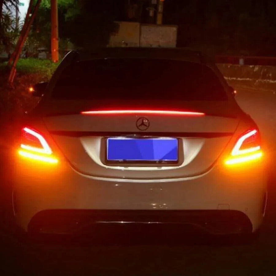 Black Universal LED Spoiler Rear Lip Kit for Car Trunk Brake Light Trunk Wing