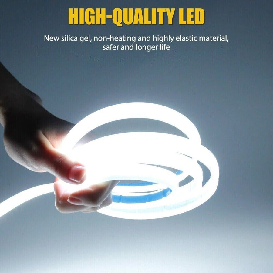 Car Flexible LED Daytime Running Light Strip Dynamic LED Hood Light Waterproof