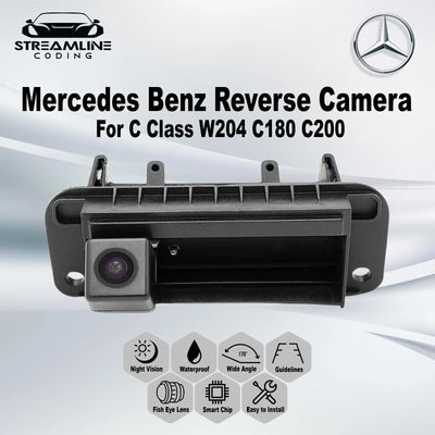 Car Reverse Camera HD For Mercedes Benz C Class W204 C180 C200 Rear Trunk Handle