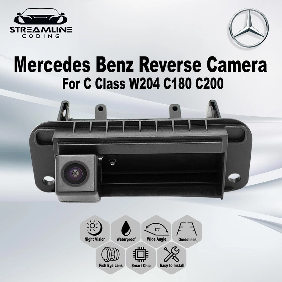 Car Reverse Camera HD For Mercedes Benz C Class W204 C180 C200 Rear Trunk Handle