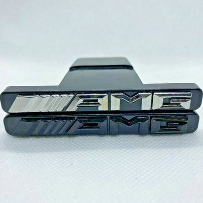Emblem Silver Chrome Panamericana GT Grille Radiator Mercedes Benz AMG Badge