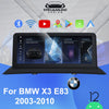 10.25" Android 12.0 8G+128G Qualcomm Octa-core IPS Car Interface Smart NavigationCore Radio Multimedia DVD Car For BMW X3 E83 2003-2010 GPS