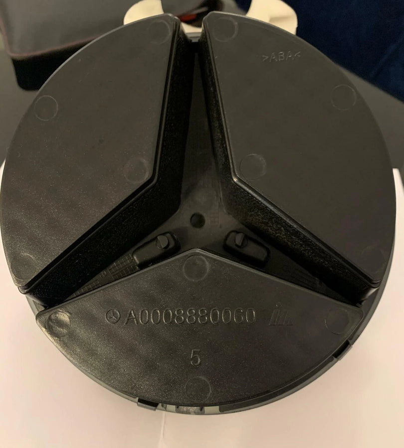 MERCEDES Gloss Black FRONT GRILL STAR BADGE for A,C,B,GLA,GLK,CLA,CLS,ML,E,SLK