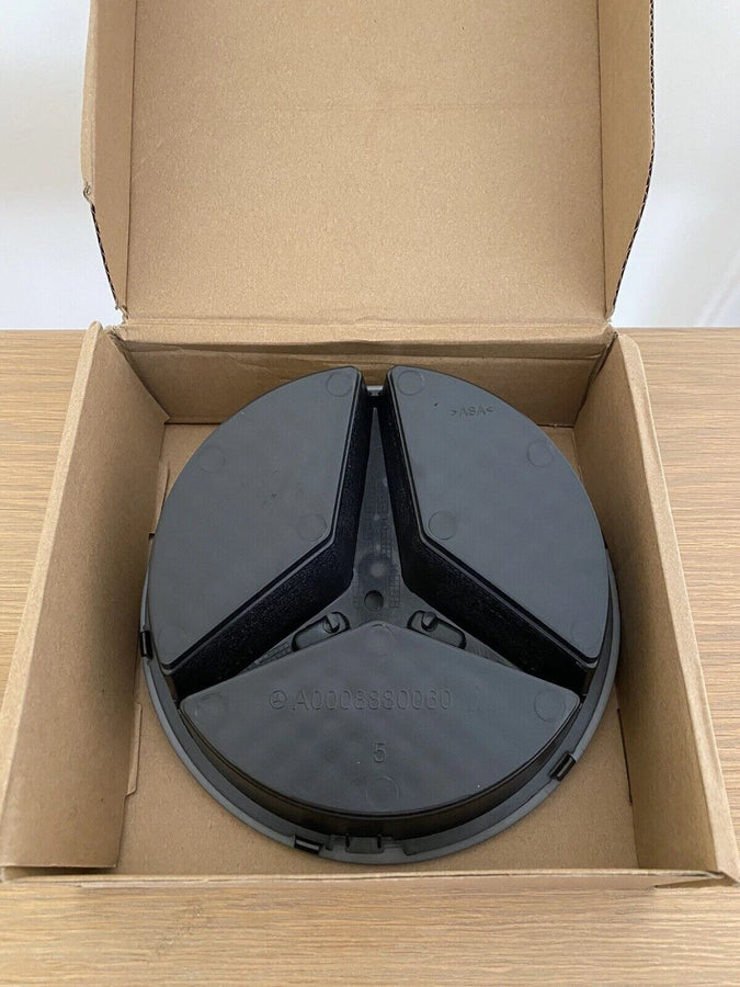 MERCEDES Gloss Black FRONT GRILL STAR BADGE for A,C,B,GLA,GLK,CLA,CLS,ML,E,SLK