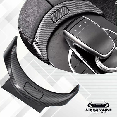 Mercedes BENZ Console Armrest Cover Button Trim Switch Carbon Fibre W205 C Class