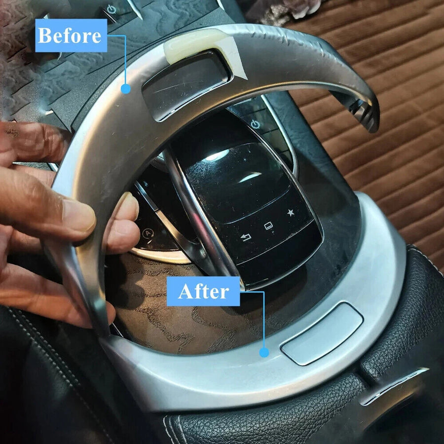 Mercedes BENZ Console Armrest Cover Button Trim Switch Carbon Fibre W205 C Class