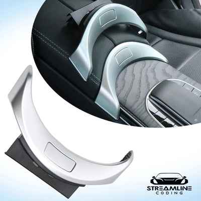 Mercedes BENZ Console Armrest Cover Button Trim Switch Silver W205 C Class