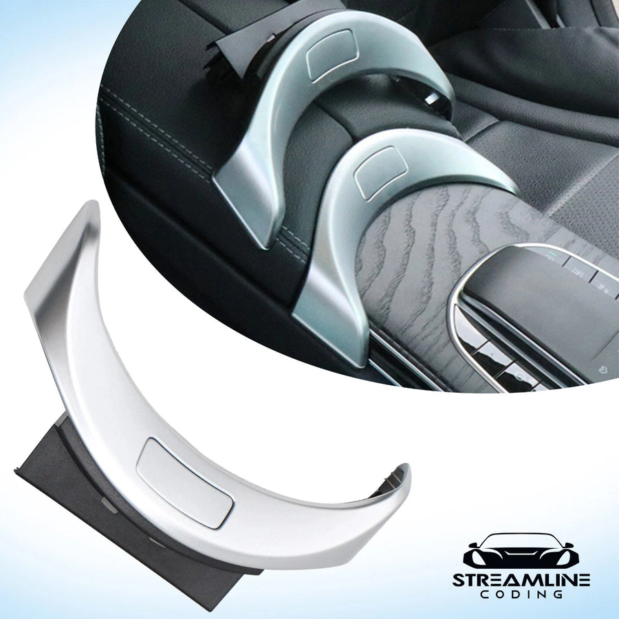 Mercedes BENZ Console Armrest Cover Button Trim Switch Silver W205 C Class