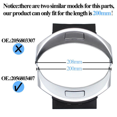 Mercedes BENZ Console Armrest Cover Button Trim Switch Silver W205 C Class