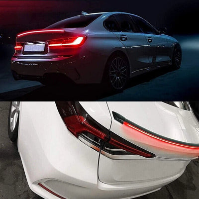Universal LED Lip Rear Spoiler Kit for Trunk Car Brake Light Trunk Roof Wing US