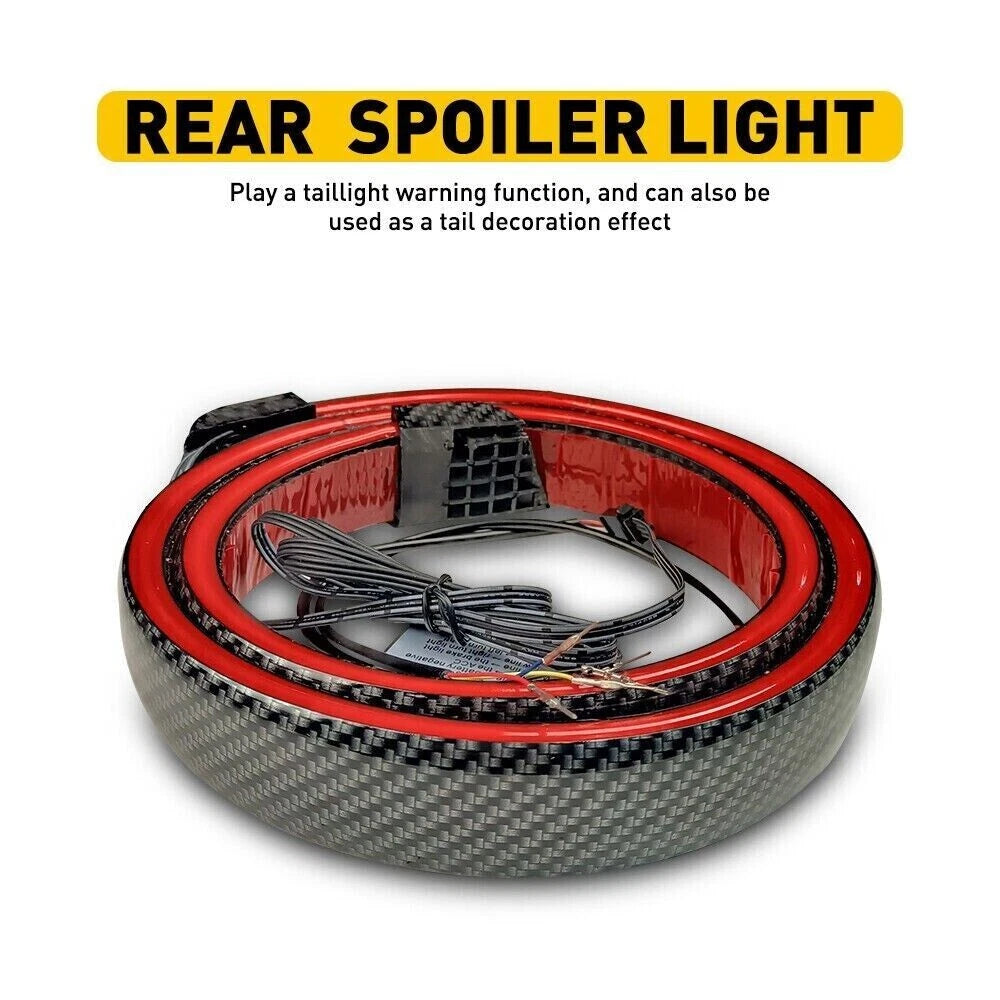 Universal LED Lip Rear Spoiler Kit for Trunk Car Brake Light Trunk Roo ...
