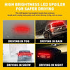 Universal LED Lip Rear Spoiler Kit for Trunk Car Brake Light Trunk Roof Wing US
