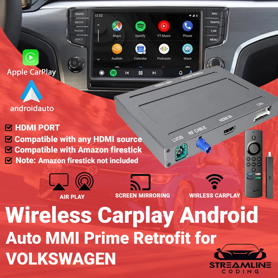 VW SEAT Wireless Apple CarPlay Android Auto for Volkswagen SEAT Retrofit MIB 1