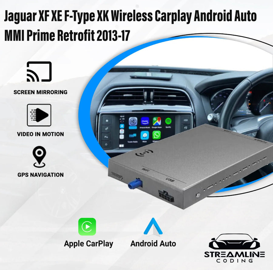 Jaguar XF XE F-Type XK Wireless Carplay Android Auto MMI Prime Retrofit 2013-17