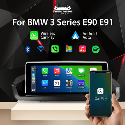 8.8" 10.25" Wireless Apple CarPlay Android Auto Car Multimedia Head Unit For BMW 3 Series E90 E91 E92 E93 Touch Screen Upgrade