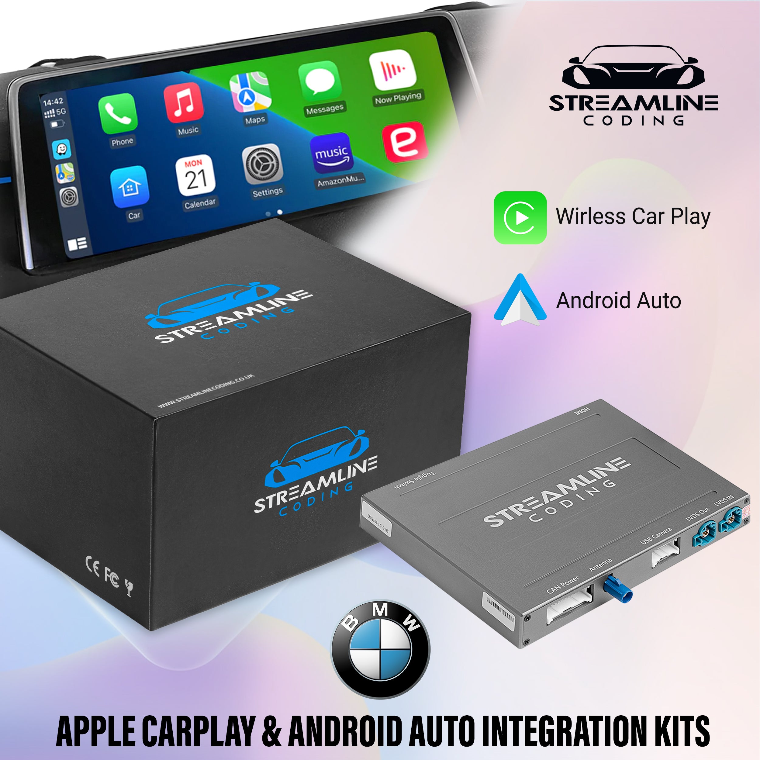 Wireless CarPlay and AndroidAuto Integration for BMW X5 2014-2016