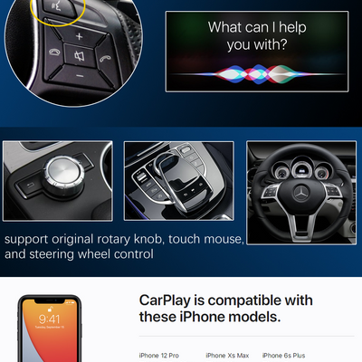 Mercedes Becker Map Pilot Wireless Apple Carplay Module NTG 4.5 A B C Plug&Play